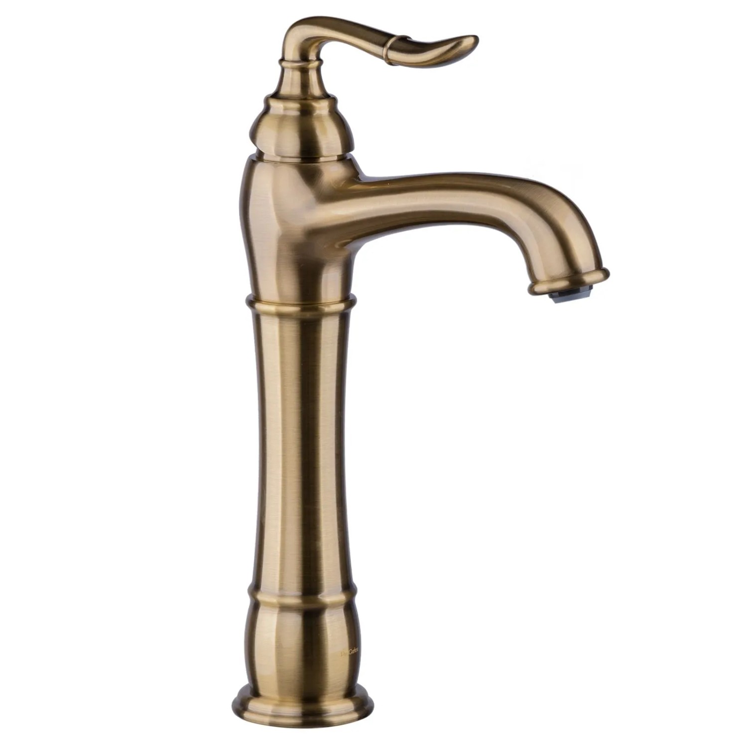 PaulGurkes Nostalgie Armatur Bronze Messing Lang für Aufsatzwaschbecken