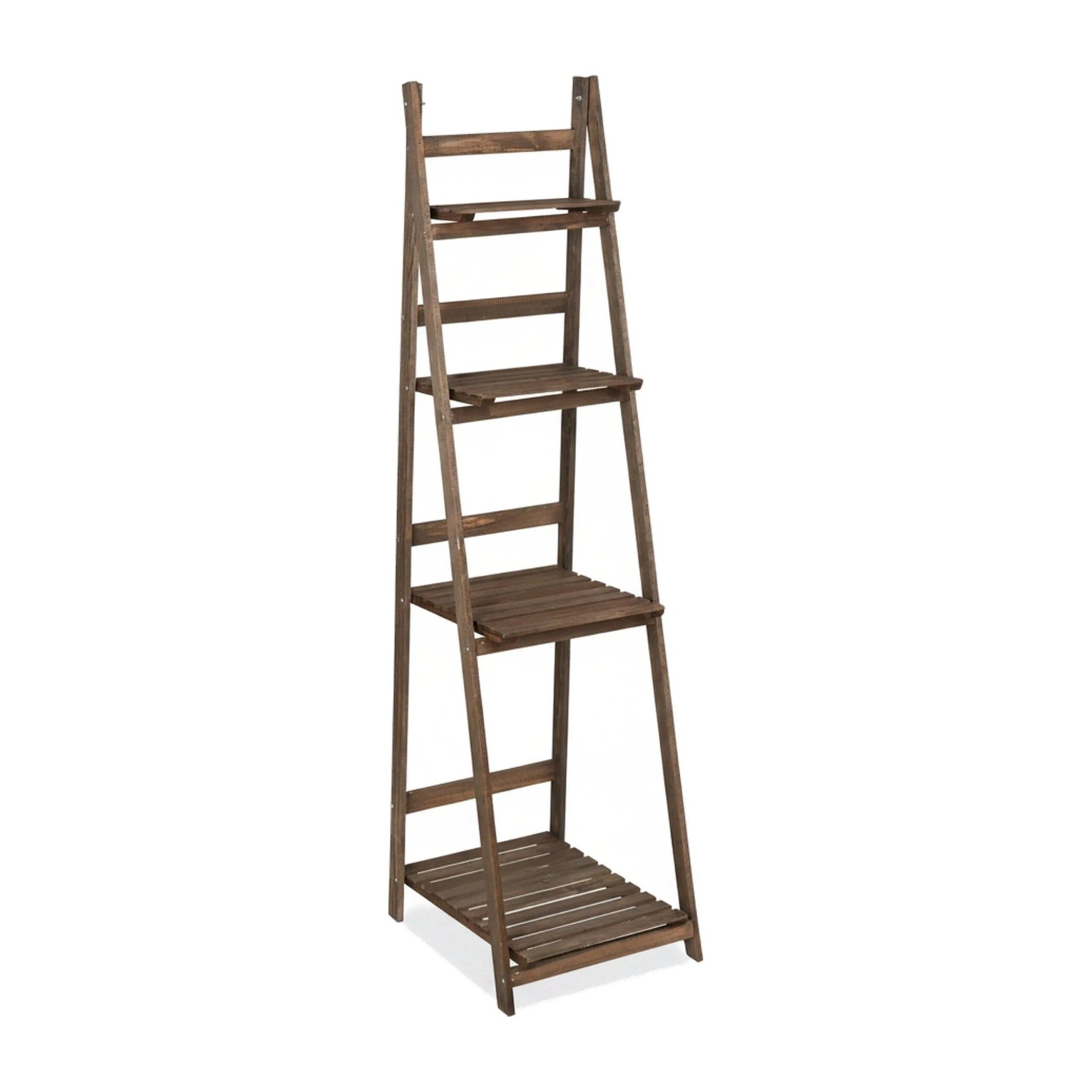 Relaxdays Blumentreppe Holz Dunkelbraun Klappbar 160 cm x 41 cm x 49 cm 3,7 kg