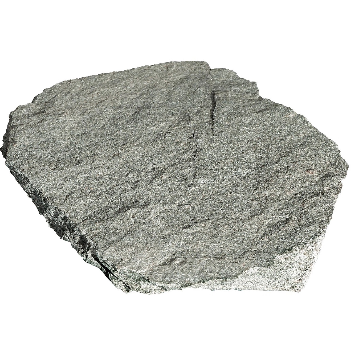 Quarzit-Trittplatte Grau-Grün Ø 35-50 cm x H 3-4,5 cm