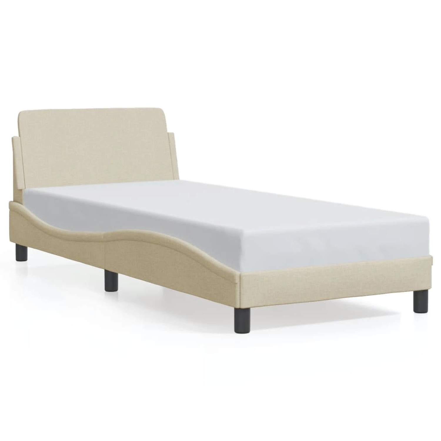 vidaXL Bettgestell mit Kopfteil Creme 90x200 cm Stoff Modell 81957704 günstig online kaufen