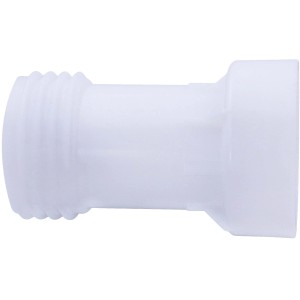 Weißes IBC Distanzstück DN 50 zur Verlängerung des Auslaufs am IBC Tank.