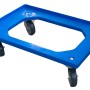 Blauer Eurobox-System Rollwagen (60x40 cm) für den einfachen Transport von Euroboxen bis 250 kg.