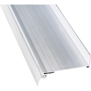 Guttagliss Alu-Wandanschlussprofil, 2,05 m, silberfarben, für Dachbleche.