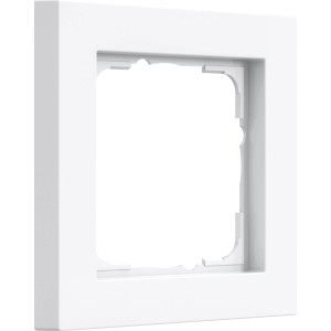 Gira Abdeckrahmen E2, 1-fach, reinweiß glänzend, für Schalter und Steckdosen.