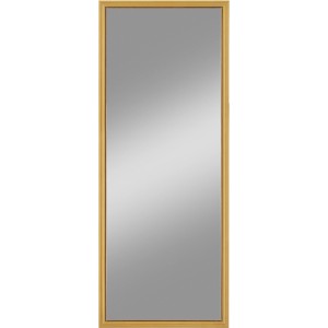 Rechteckiger Rahmenspiegel Nevada Gold, 40x100 cm, mit schmalem, goldenem Rahmen.