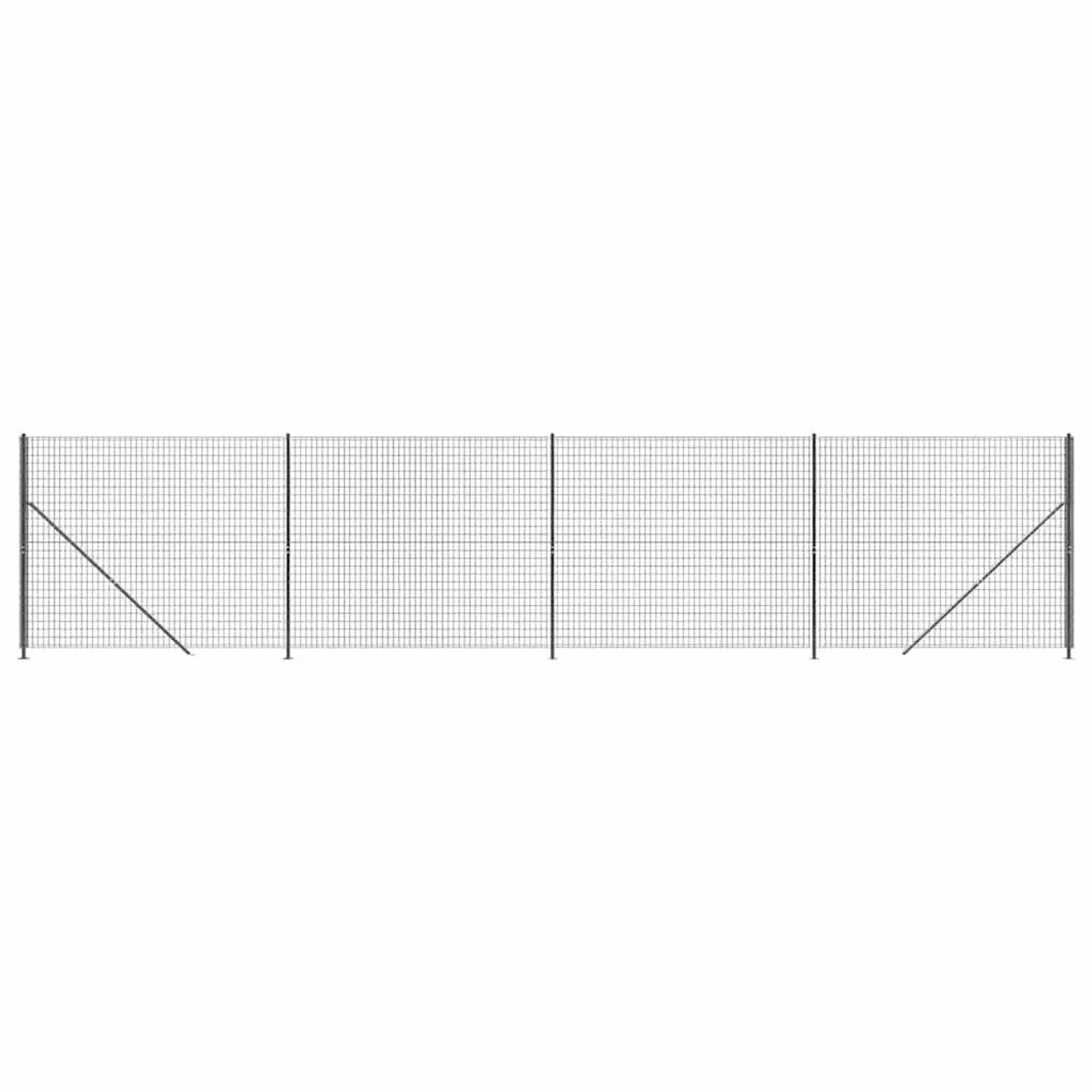 vidaXL Maschendrahtzaun mit Bodenflansch Anthrazit 2,2x10 m 154295 günstig online kaufen