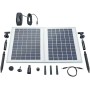 Neptun Solar Teichpumpen Set NSTP O 1600 mit Pumpe, Solarmodulen, Erdspieß und Düsen.