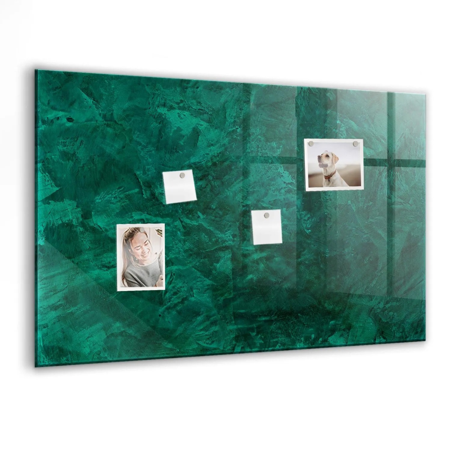 Tulup Glas Magnettafel Smaragdgrüne Wand 90x60 cm Magnettafel Zum Beschrift günstig online kaufen