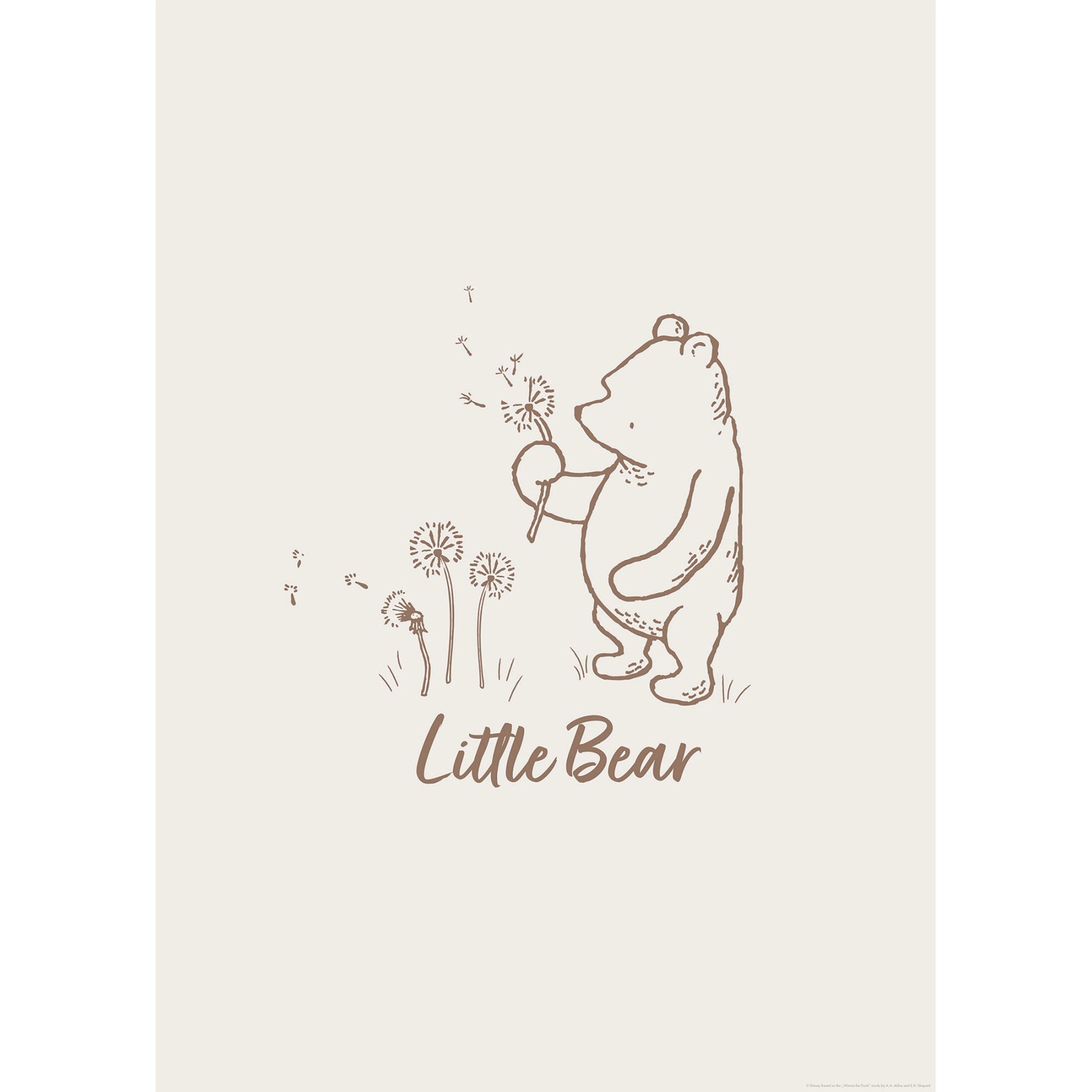 Komar Wandbild Disney Winnie the Pooh Little Bear 50 cm x 70 cm Beige günstig online kaufen