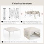 WOLTU Pavillon Pop-Up Wasserdichter Sonnenschutz Pagodenzelt 3x3 m Beige_7