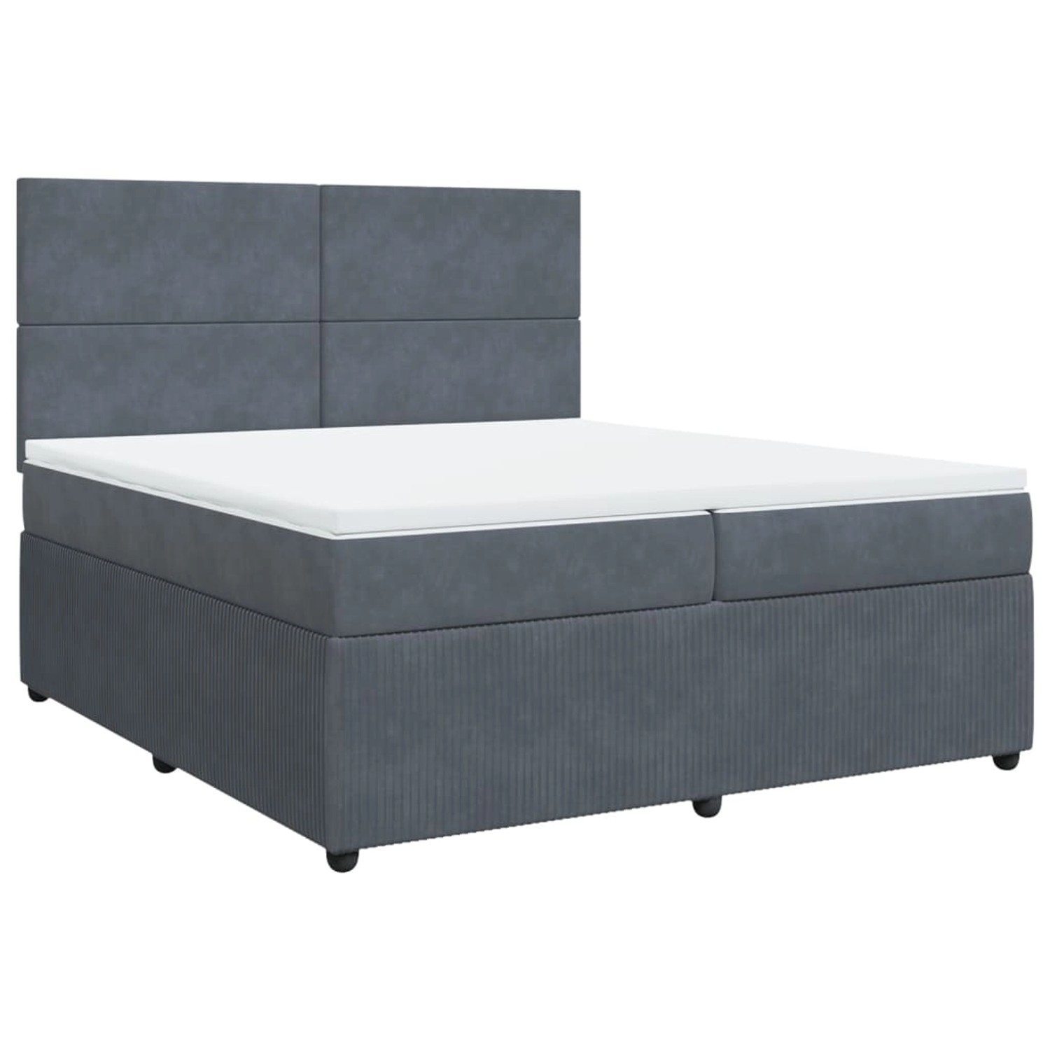 vidaXL Boxspringbett mit Matratze Dunkelgrau 200x200 cm Samt2098876 günstig online kaufen