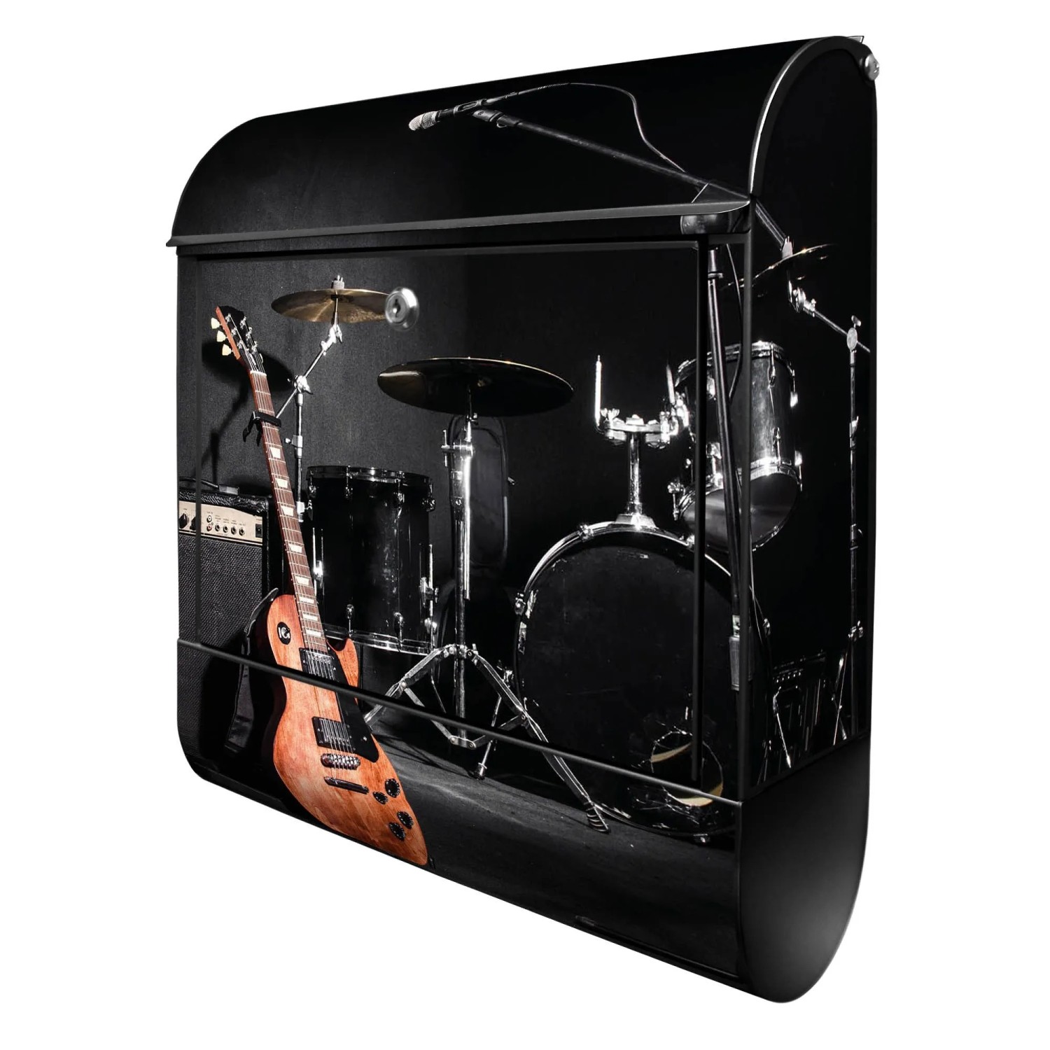 Banjado Design Briefkasten Schwarz Pulverbeschichtet 39x47x14cm 2 Schlüssel günstig online kaufen