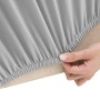 Graue vidaXL Stretch Sofahusse (3-Sitzer) aus Polyester-Jersey im Detail.