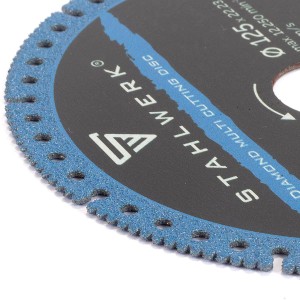 STAHLWERK Diamant Trennscheibe 125mm für Stahl, Porzellan, Marmor und PVC.