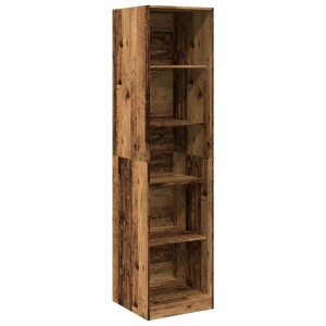 vidaXL Kleiderschrank in Altholz-Optik, 50x50x200 cm, Holzwerkstoff mit fünf Fächern.