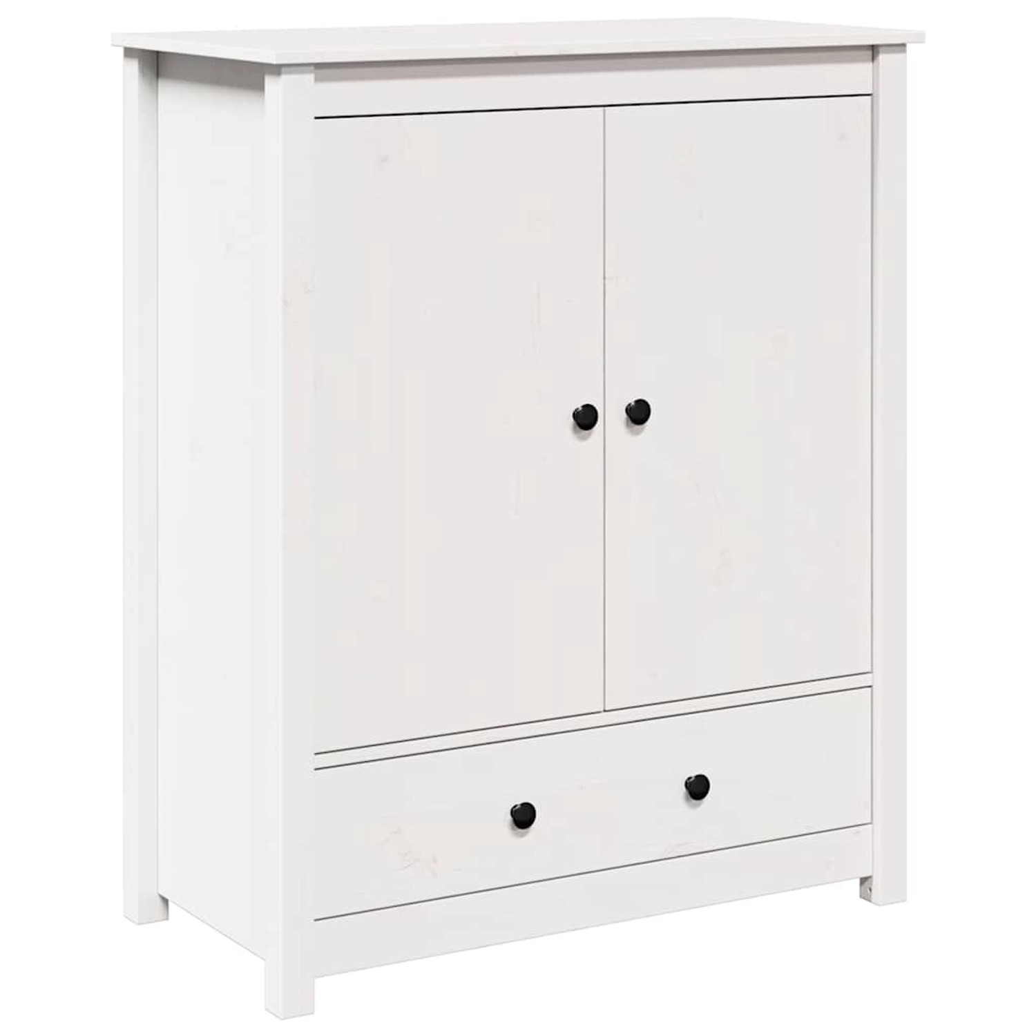 vidaXL Highboard Weiß 83x41,5x100 cm Massivholz Kiefer 823515