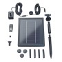 Pontec Solarwasserspielpumpe PondoSolar 250 Control Set mit Solarpanel, Pumpe, Düsen, LED und Fernbedienung.