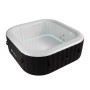 Aufblasbarer Whirlpool Juskys SpaLuxe in Schwarz-Weiß mit integrierter LED-Beleuchtung.