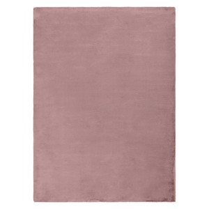 RugsX Teppich Bunny Rosa 60x100cm. Weicher, flauschiger Polyester-Teppich in Kaninchenfell-Optik.