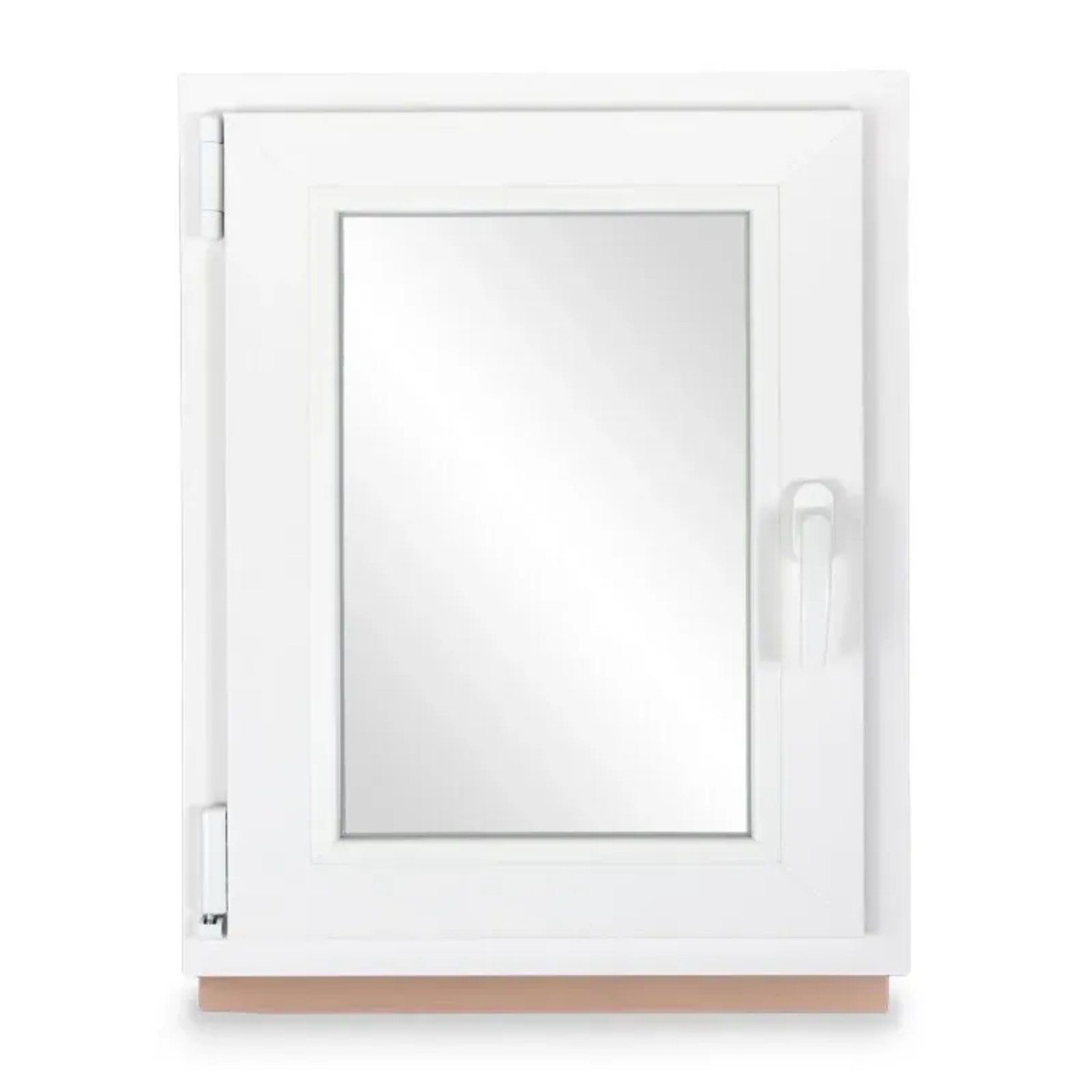 Neruli Kellerfenster Kunststoff Weiß Dreh-Kipp 50x110 cm BxH DIN Links 2 -Fach Glas Dichtung Grau