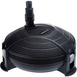 Schwarze VT Teichpumpe Econo 4000 Liter für Gartenteiche und Bachläufe.
