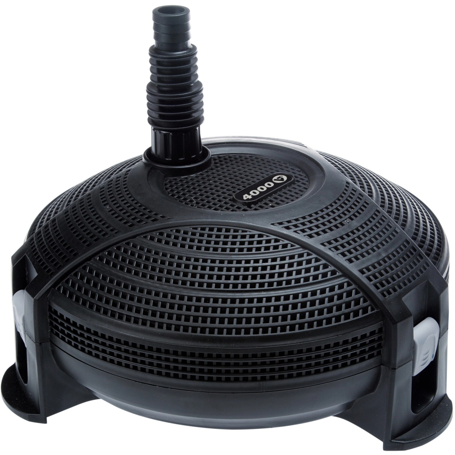 Schwarze VT Teichpumpe Econo 4000 Liter für Gartenteiche und Bachläufe.