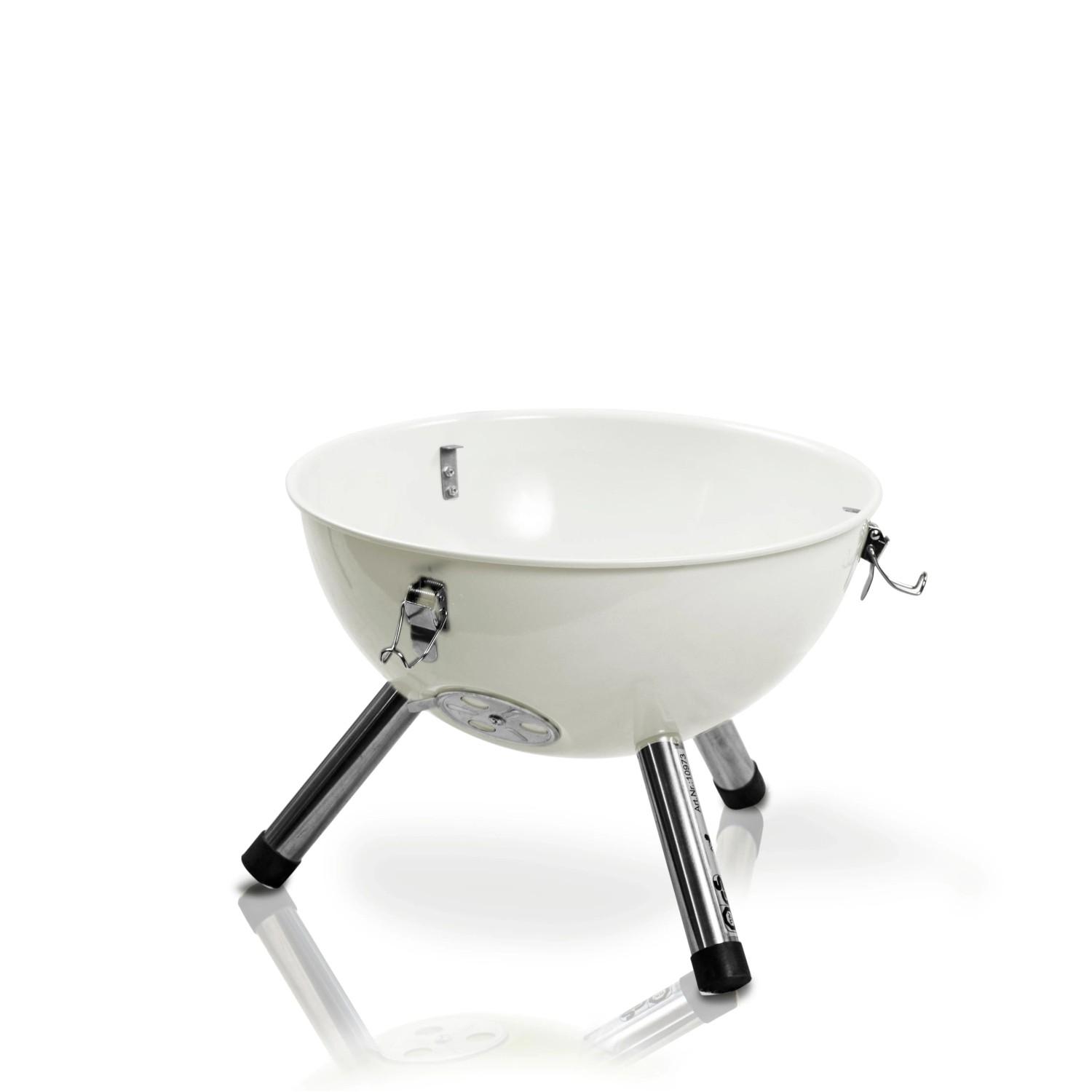 Activa Kugelgrill Mallorca, Ø 30 cm, creme, Holzkohlegrill mit Edelstahlbeinen.