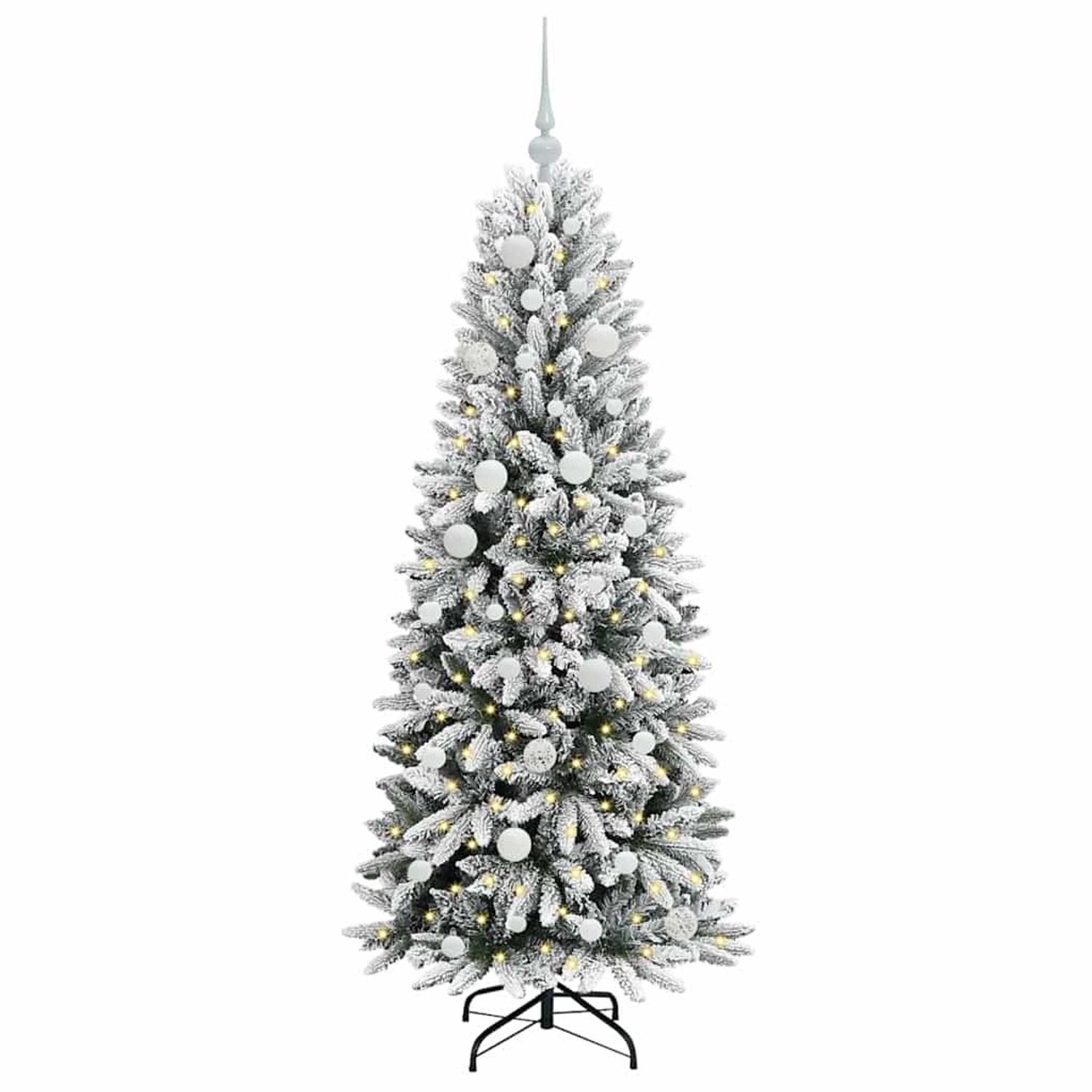 vidaXL Künstlicher Weihnachtsbaum mit 150 LEDs Weiß 63 x 63 x 150 cm 3396036