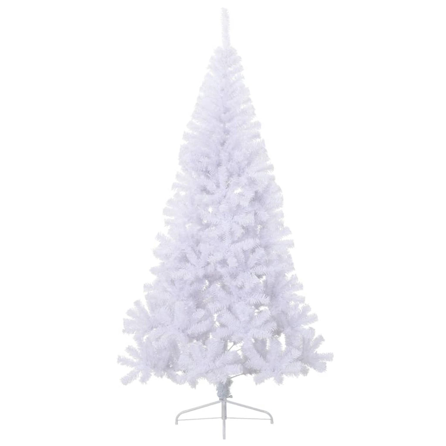 vidaXL Künstlicher Halber Weihnachtsbaum mit Ständer Weiß 180 cm PVC