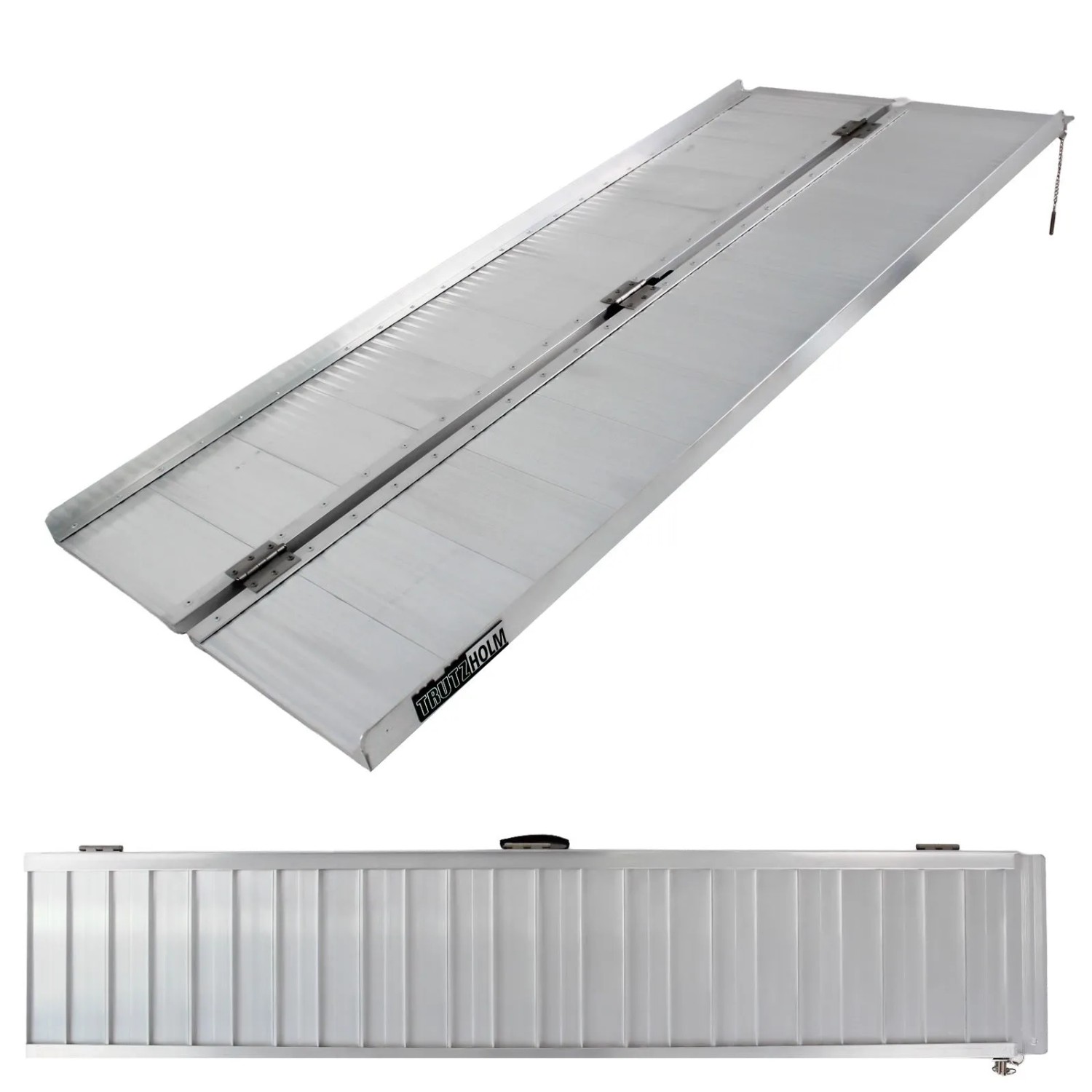 TRUTZHOLM Rollstuhlrampe Klappbar 184 cm Traglast 272 kg Grau