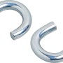 2er Set verzinkte S-Haken, 25x12x5 mm, ideal zum Einhängen von Absperrketten.