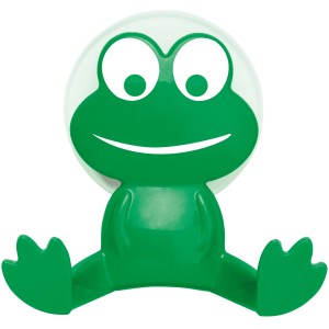 Wenko Saughaken Frosch Grün, Handtuchhalter für Kinderzimmer und Bad, ohne Bohren.