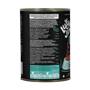 Lucky Jim Hunde-Nassfutter Mono Pferd, 400g Dose. Alleinfutter für Hunde mit Pferdefleisch.