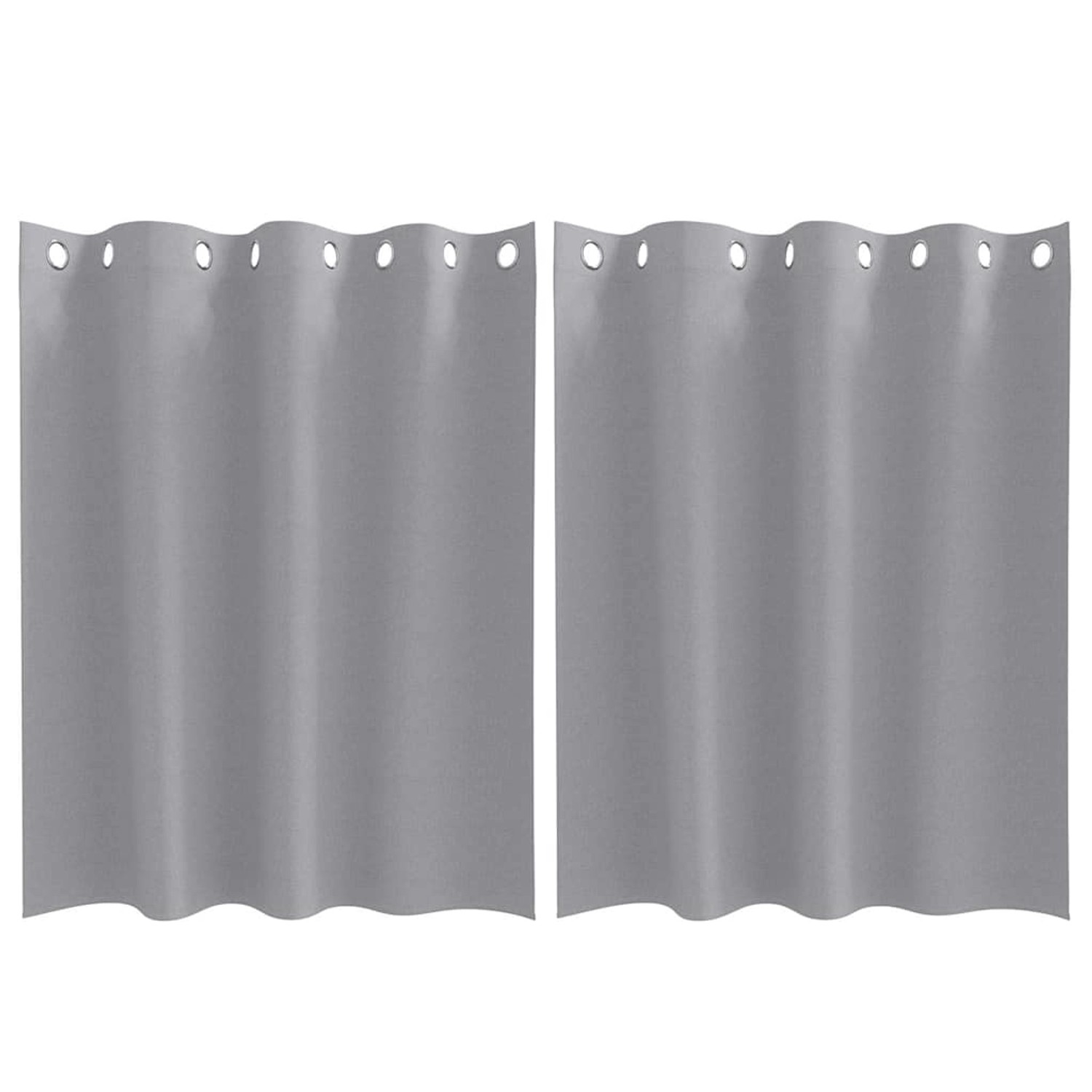 vidaXL Verdunkelungs-Vorhänge mit Ringen Hellgrau Polyester 4107343 günstig online kaufen