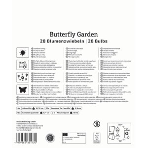 Kiepenkerl Blumenzwiebel Mega Pack Butterfly Garden, 28 Stück. Verpackung mit Infos zu Allium, Anemone, Camassia für Bienen & Schmetterlinge.