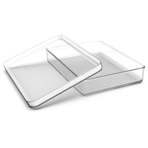 Rotho Kühlschrankorganizer-Set Loft 0,85 l Weiß 2-teilig