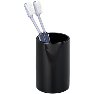 Wenko Zahnputzbecher Polaris Black mit Zahnbürsten, Keramik, schwarz.