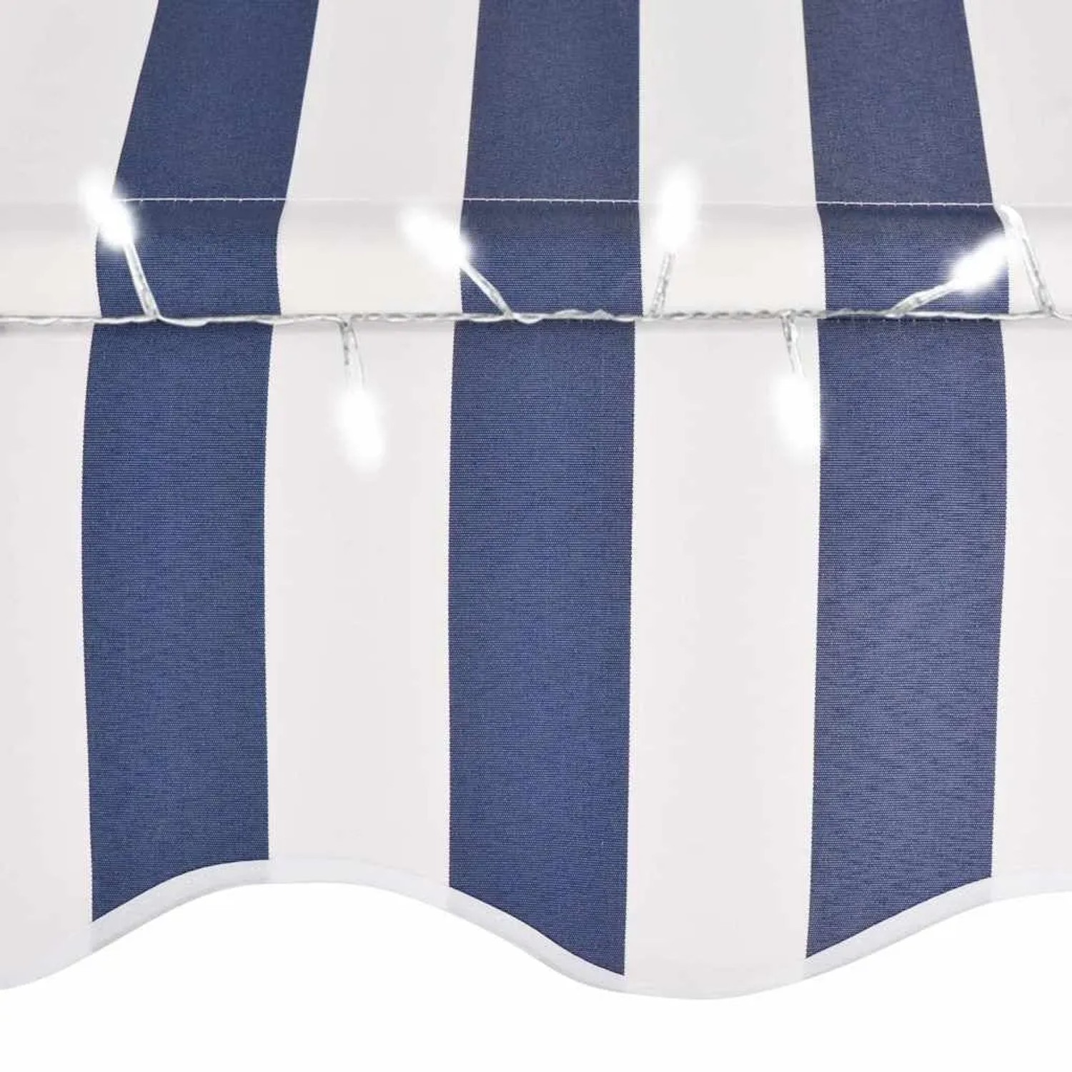 vidaXL Einziehbare Markise Handbetrieben mit LED 100 cm Blau und Weiß 145841_5