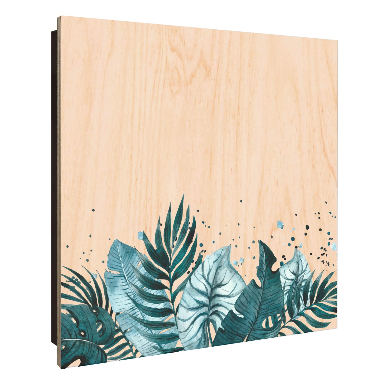 Banjado Schlüsselkasten Holz 30x30cm Schwarz Scharnier Rechts 50 Haken Desi günstig online kaufen