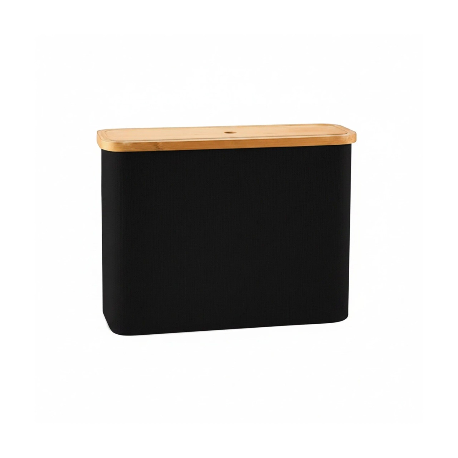 Relaxdays Toilettenpapierbehälter Bambus Polyester Schwarz Für 12 Rollen 34, 5 Cm X 45 Cm X 15 Cm 0, 6 Kg