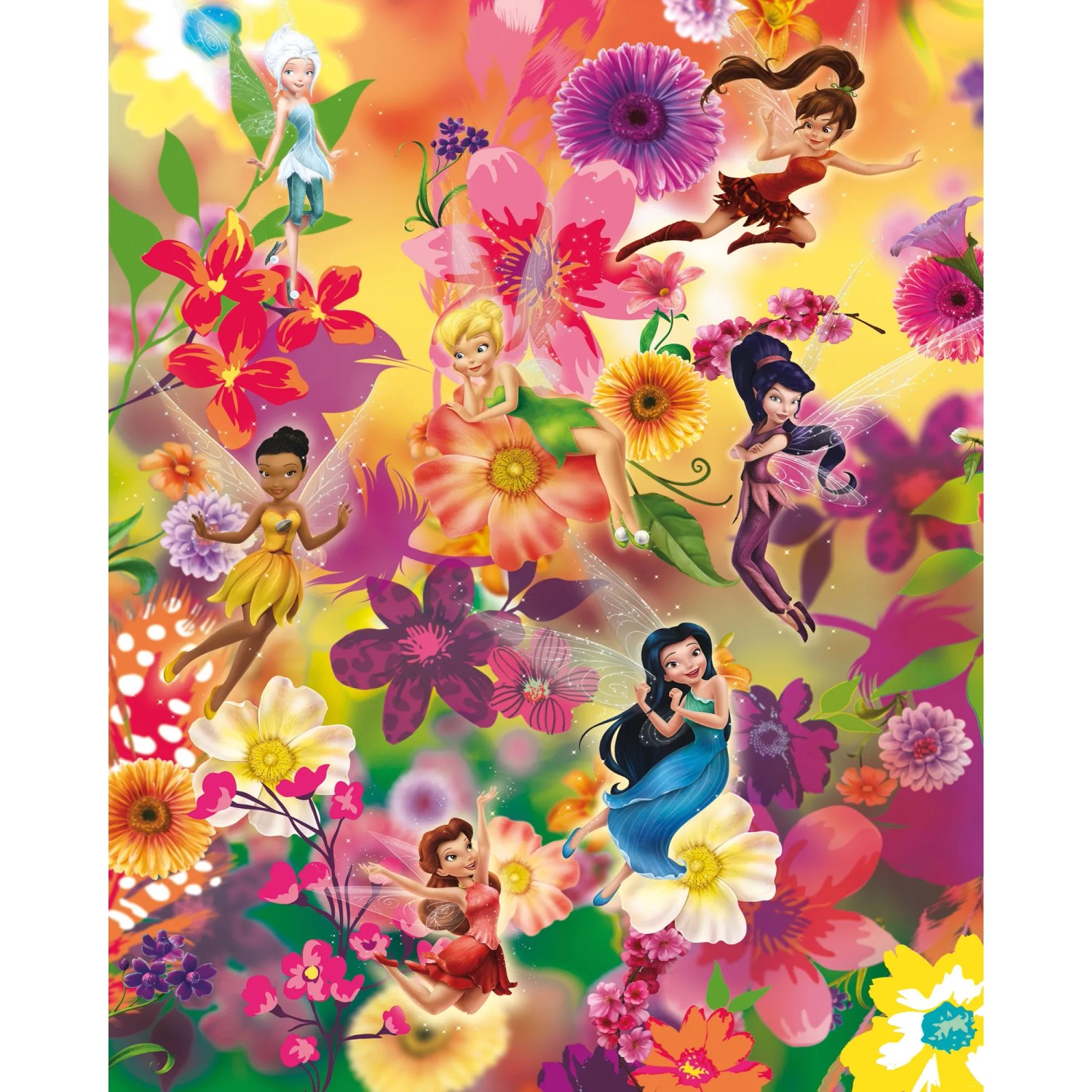 Komar Vliestapete Fairies Flowers, glatt, Comic