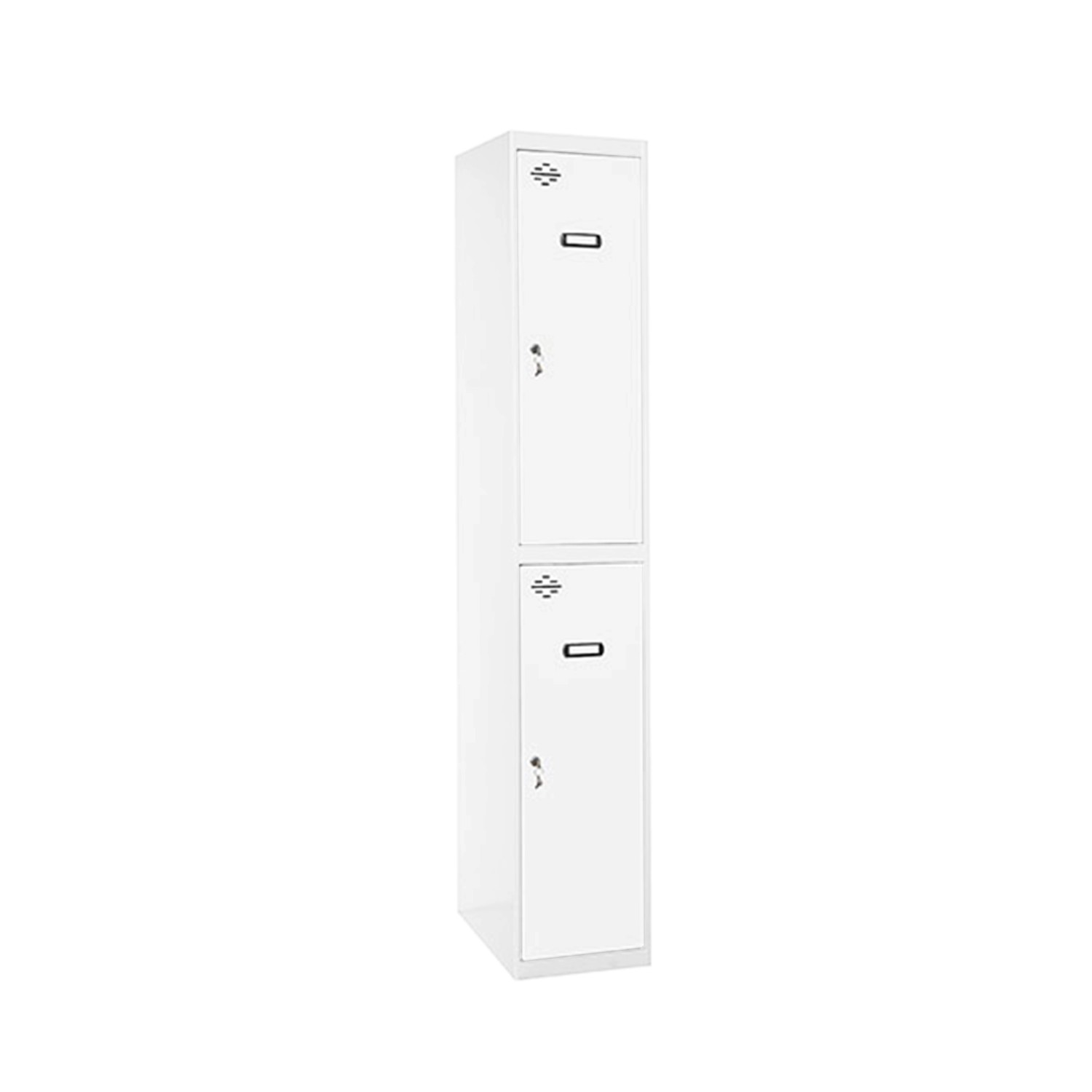 PROREGAL Spind AMEGO HxBxT 180 x 30 x 50 cm 2 Abteile Grundmodul Weiß-Weiß günstig online kaufen