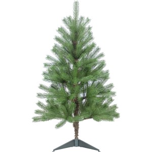 Künstlicher Weihnachtsbaum Tampere, 90 cm hoch, dunkelgrün, mit Kunststoffständer.