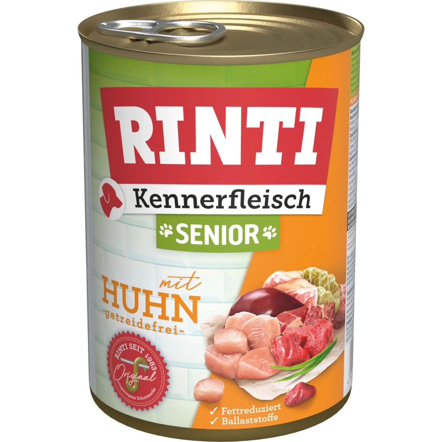 Rinti Hunde-Nassfutter Kennerfleisch Senior Huhn 400 g
