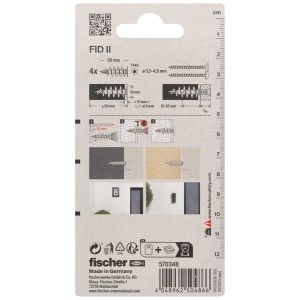 Fischer Dämmstoffdübel FID II 8x35mm, 4er-Pack. Dübel zur Befestigung in Dämmstoffen.