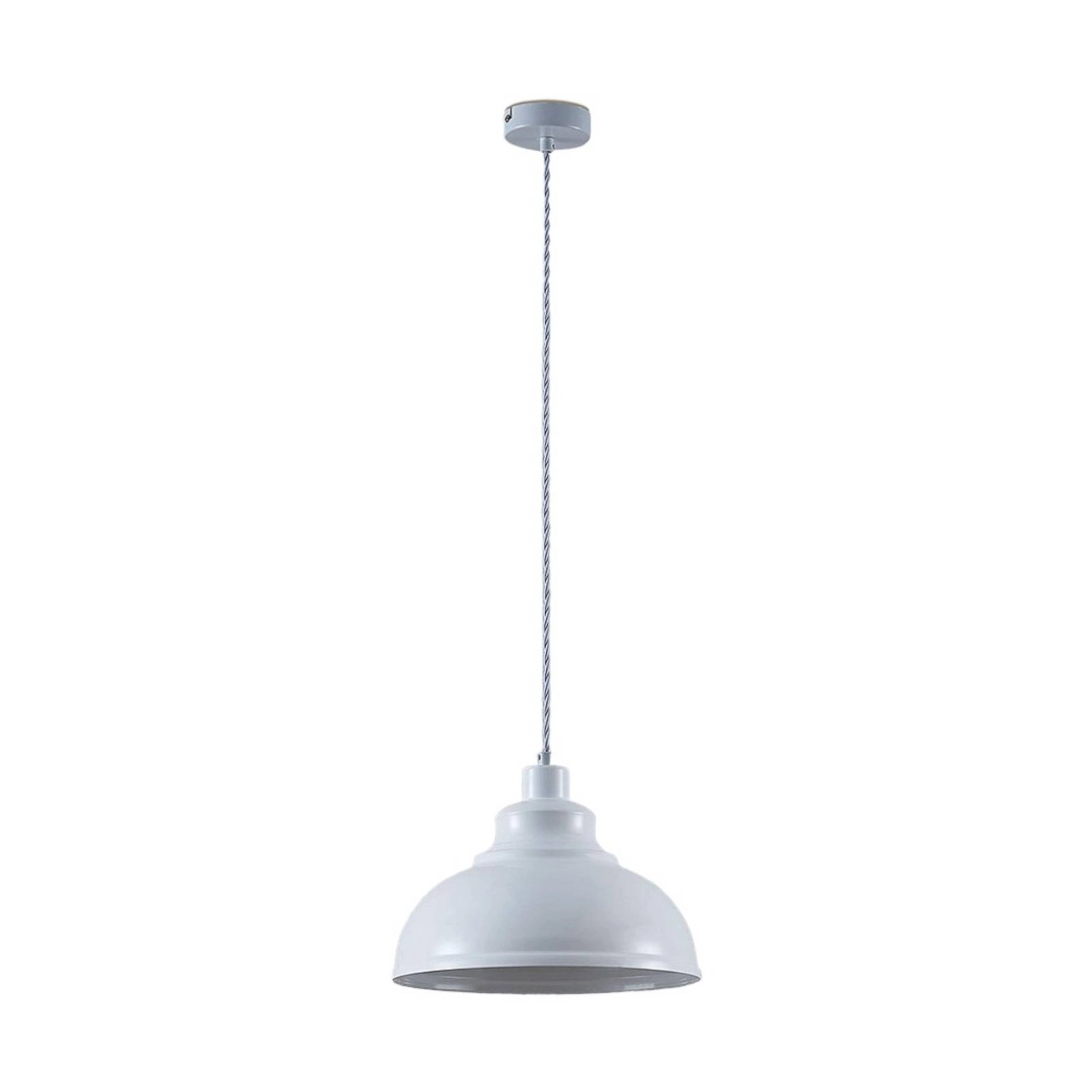 Lindby Pendelleuchte Albertine 9624350 Retro Vintage Antik in Weiß aus Meta günstig online kaufen