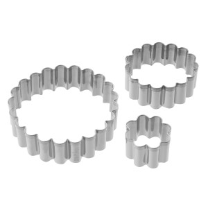 Zenker Patisserie Ausstecher-Set, 3 Edelstahl Küchenhelfer in verschiedenen Größen.