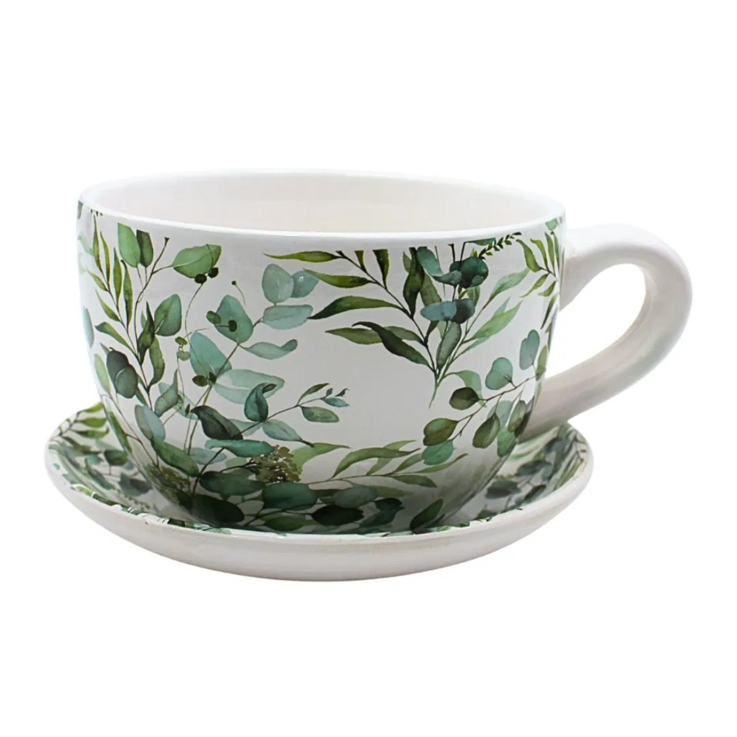 Dekohelden24 Blumentopf Pflanztopf Pflanztasse Pflanzkübel Pflanzgefäß L/B/H 20 x 15 x 12 cm