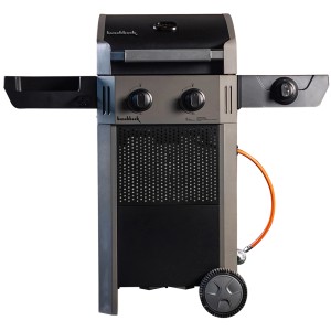 Buschbeck Gasgrill Grenada mit 2 Brennern, doppelwandiger Haube und Seitenablagen.