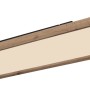 LED-Panel Cinderella: Rechteckige Deckenleuchte in Weiß matt mit Holzoptik-Rahmen.